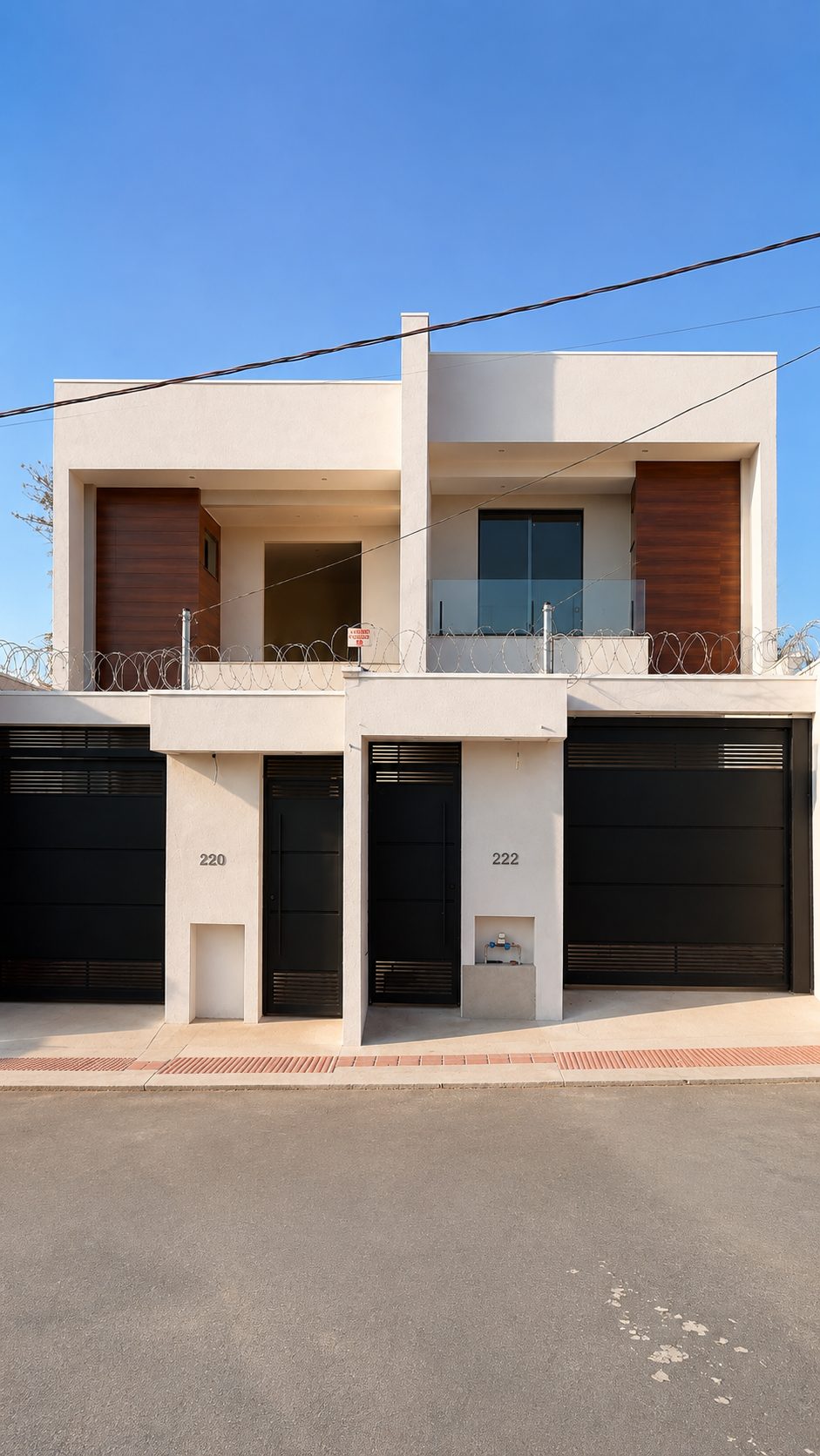 Fachada da casa duplex